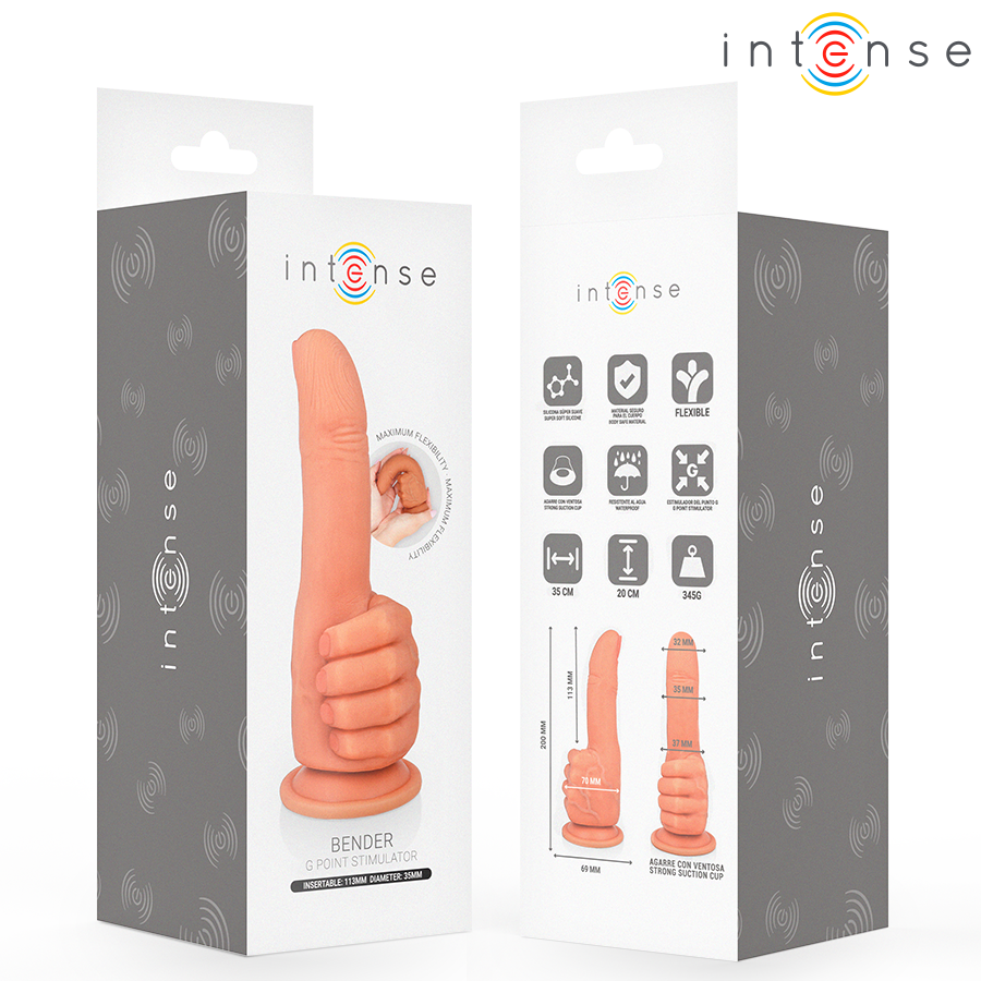 INTENSE - BENDER STIMOLATORE PUNTO G FLESSIBILE MANO 11,3 CM - INTENSE FUN | Lingerie Harness Boutique