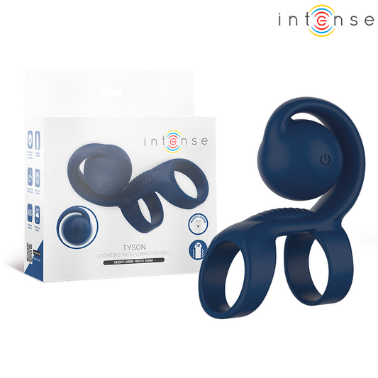 INTENSE - ANELLO FALLICO TYSON CON PALLA VIBRANTE Ø 3,2 CM - INTENSE FUN | Lingerie Harness Boutique