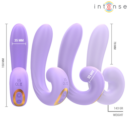 INTENSE - STIMOLATORE CLITORIDEO A DOPPIA VIBRAZIONE MERYL - INTENSE FUN | Lingerie Harness Boutique