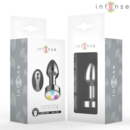 INTENSE - PLUG ANALE VIBRANTE IN METALLO CON LUCI LED E TELECOMANDO - TAGLIA S - INTENSE ANAL TOYS | Lingerie Harness Boutique