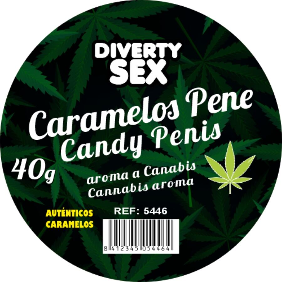 DIABLO GOLOSO - 20 CARAMELLE PER PENE AROMA CANNABIS - DIABLO GOLOSO | Lingerie Harness Boutique