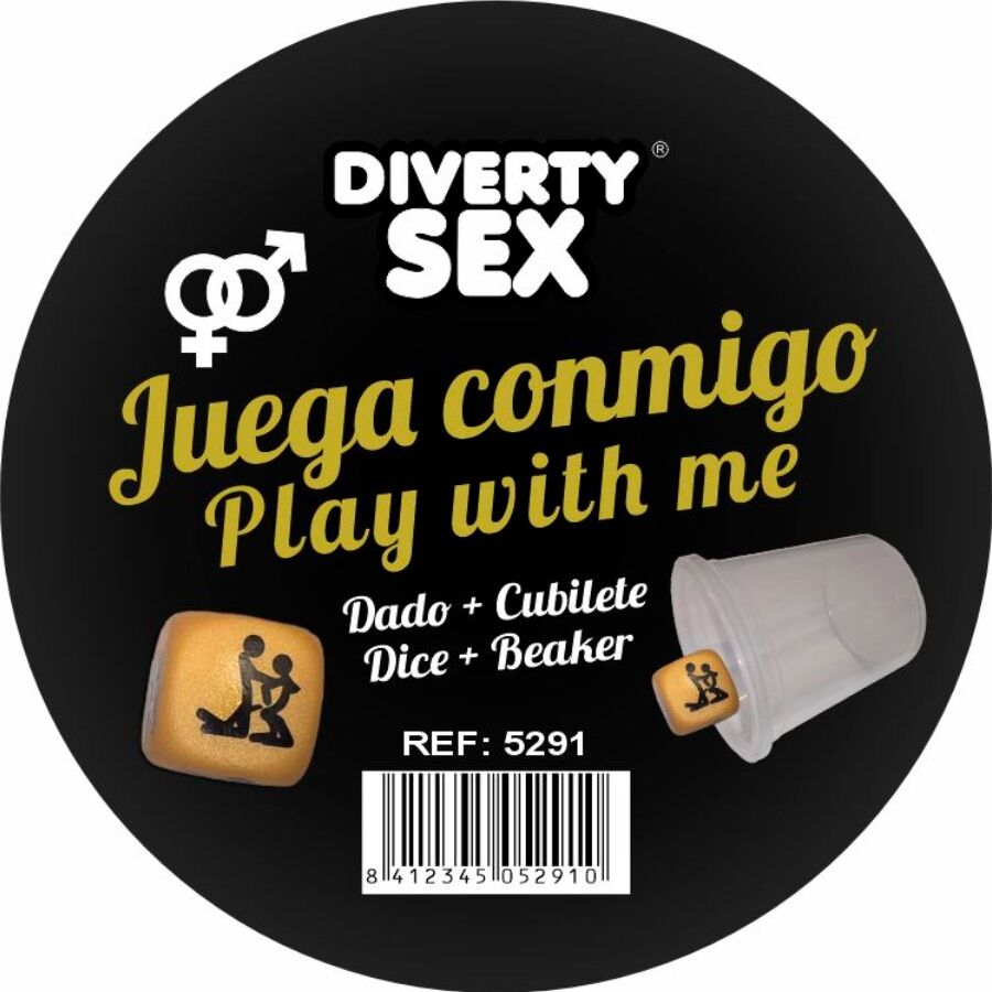 DIABLO PICANTE - DADI DORATI DURI CON POSIZIONI E CUBO - DIABLO PICANTE | Lingerie Harness Boutique