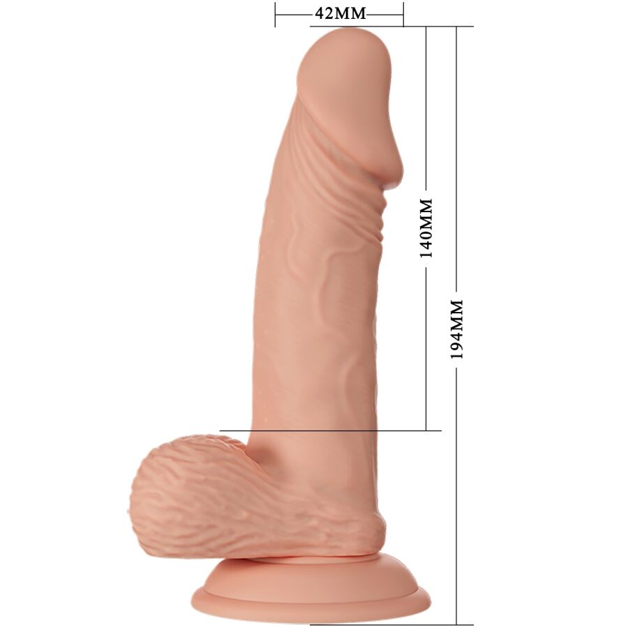 BAILE - BELLISSIMO DILDO FLESSIBILE REALISTICO ZEBULONE INCONTRO 19.4 CM NATURALE - BAILE DILDOS | Lingerie Harness Boutique