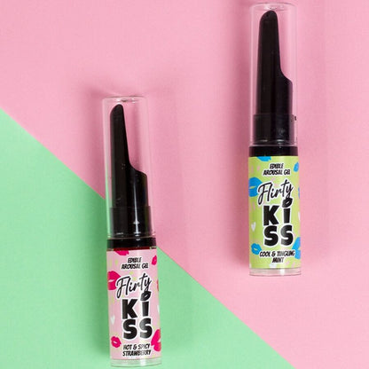SECRETPLAY - GEL PER BACI CIVATRICI CON EFFETTI SESSUALI ORALI FRAGOLA E MENTA 2 x 8 GR - SECRETPLAY COSMETIC | Lingerie Harness Boutique
