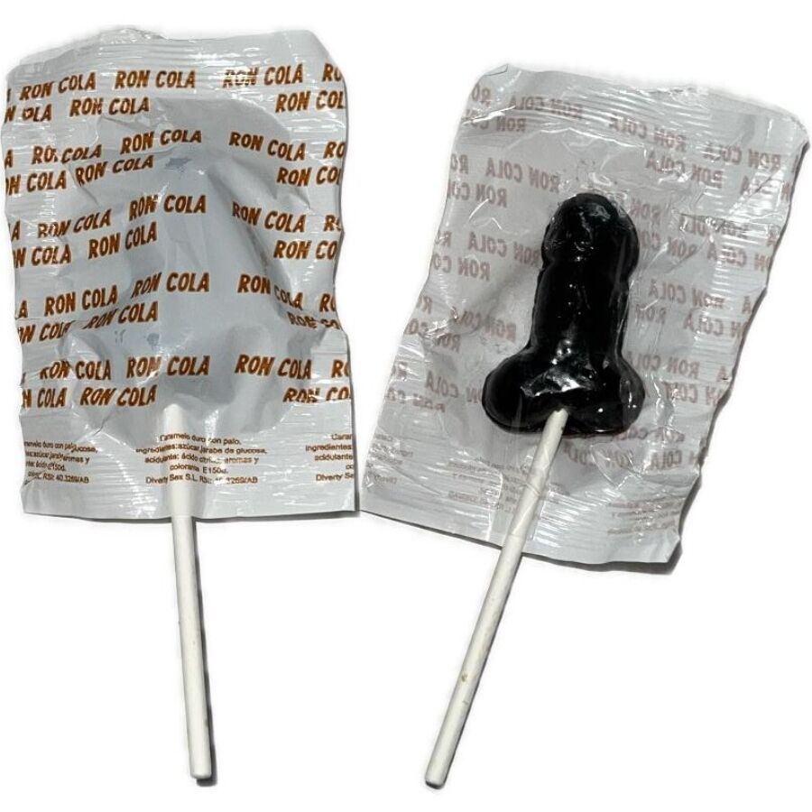 DIABLO GOLOSO - 1 PENE LECCA-LECCA GUSTO RON COLA 10% ALCOOL - DIABLO GOLOSO | Lingerie Harness Boutique