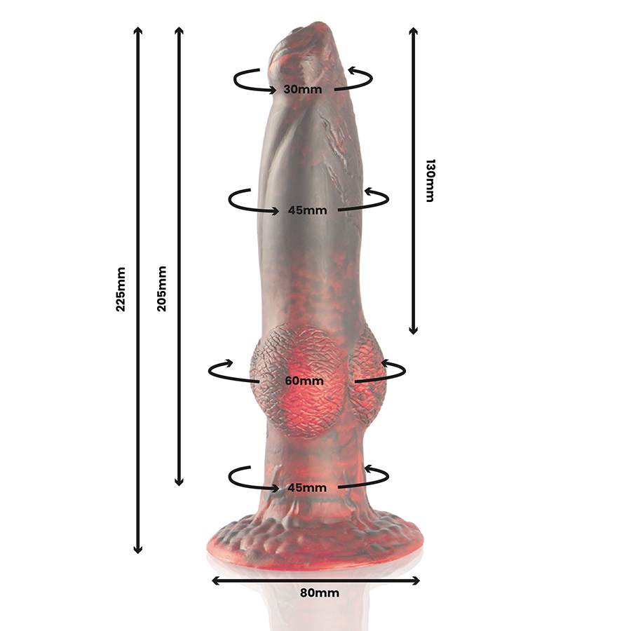 EPIC - PROMETHEUS DILDO TITAN IN FIAMME TELECOMANDO RICARICABILE - EPIC | Lingerie Harness Boutique