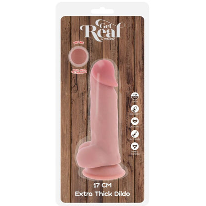 GET REAL - PENE REALISTICO DELUXE CON TESTICOLI EXTRA SPESSI 17 CM - GET REAL | Lingerie Harness Boutique