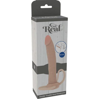 GET REAL - PENETRATORE ANALE IN SILICONE DOUBLE TROUBLE 16 CM - GET REAL | Lingerie Harness Boutique