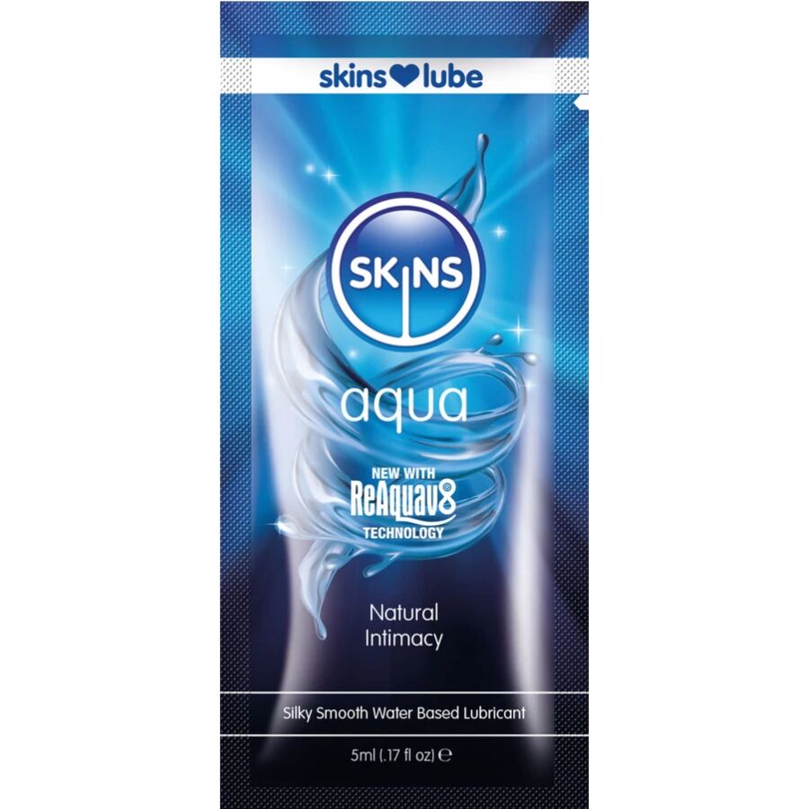SKINS - AQUA LUBRIFICANTE A BASE D'ACQUA MONODOSE 5 ML - SKINS | Lingerie Harness Boutique