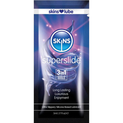 SKINS - SUPERSLIDE LUBRIFICANTE A BASE DI SILICONIO MONODOSE 5 ML - SKINS | Lingerie Harness Boutique