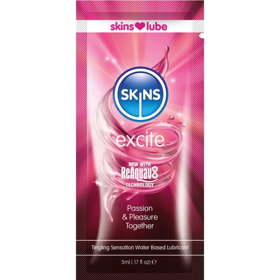 SKINS - EXCITE LUBRIFICANTE A BASE D'ACQUA MONODOSE 5 ML - SKINS | Lingerie Harness Boutique