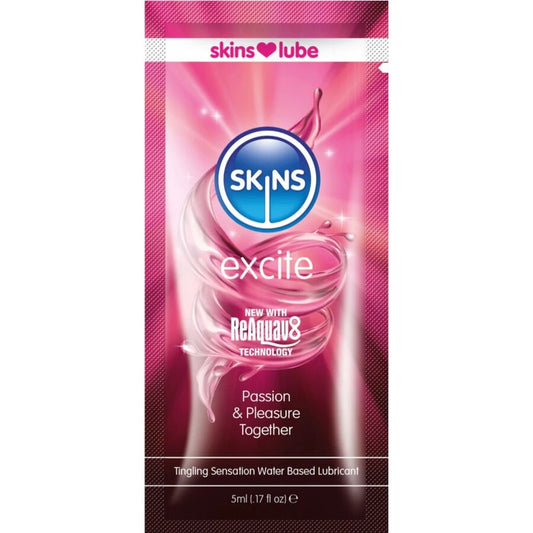 SKINS - EXCITE LUBRIFICANTE A BASE D'ACQUA MONODOSE 5 ML - SKINS | Lingerie Harness Boutique