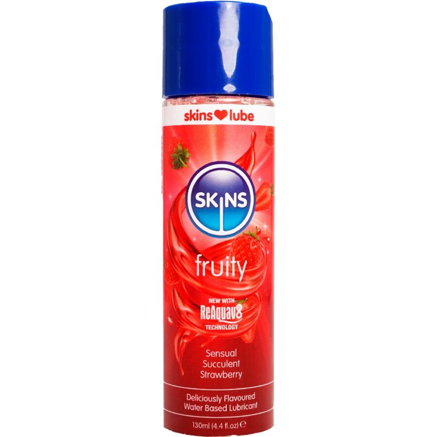 SKINS - LUBRIFICANTE FRUTTATO A BASE D'ACQUA FRAGOLA 130 ML - SKINS | Lingerie Harness Boutique
