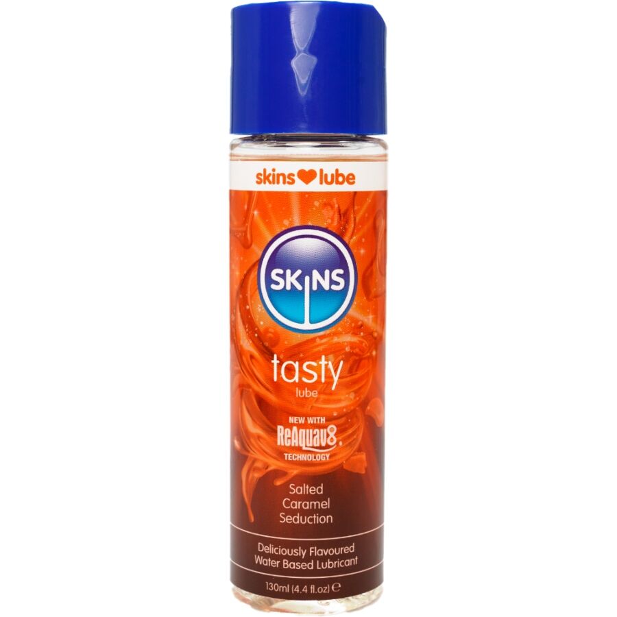 SKINS - LUBRIFICANTE GUSTOSO A BASE D'ACQUA CARAMELLO SALATO 130 ML - SKINS | Lingerie Harness Boutique