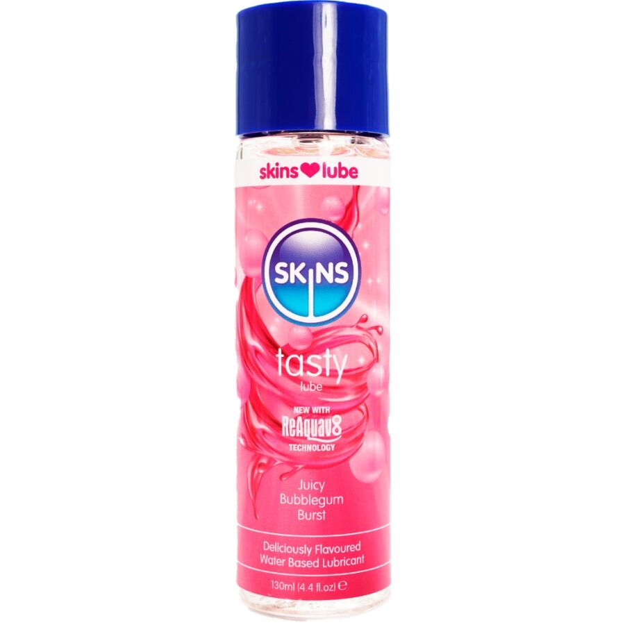 SKINS - LUBRIFICANTE GUSTOSO A BASE D'ACQUA BUBBLEGUM 130 ML - SKINS | Lingerie Harness Boutique
