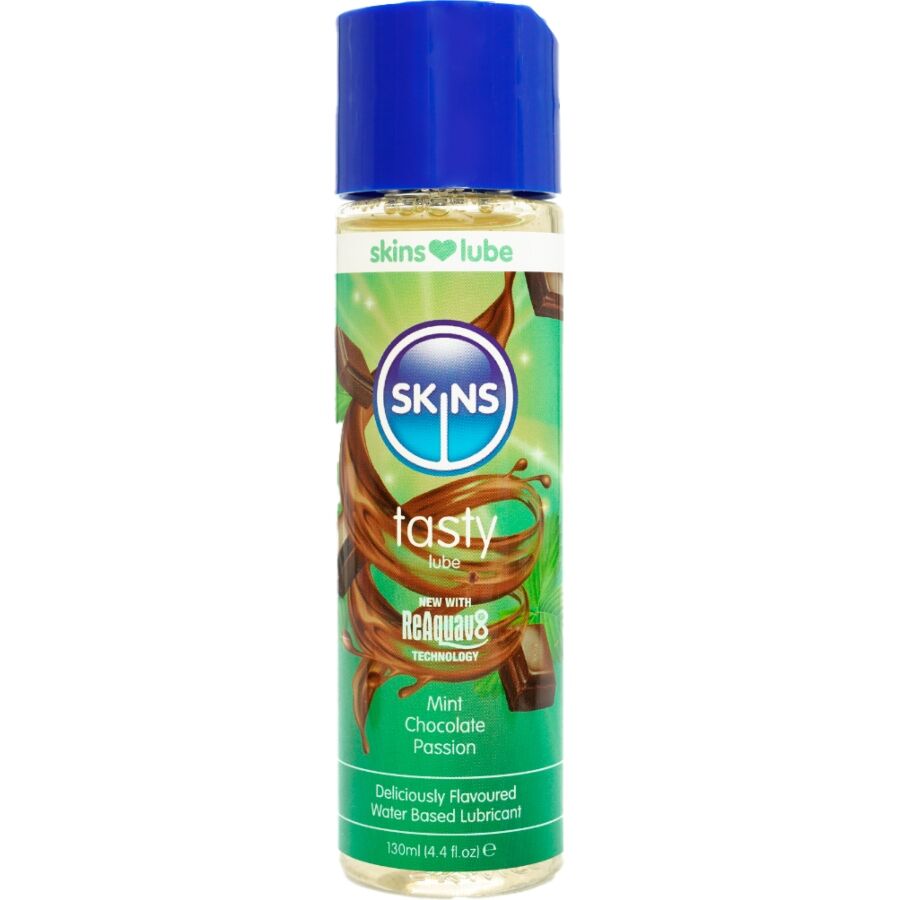 SKINS - LUBRIFICANTE GUSTOSO A BASE D'ACQUA MENTA E CIOCCOLATO 130 ML - SKINS | Lingerie Harness Boutique