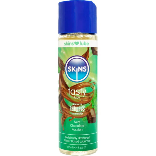SKINS - LUBRIFICANTE GUSTOSO A BASE D'ACQUA MENTA E CIOCCOLATO 130 ML - SKINS | Lingerie Harness Boutique