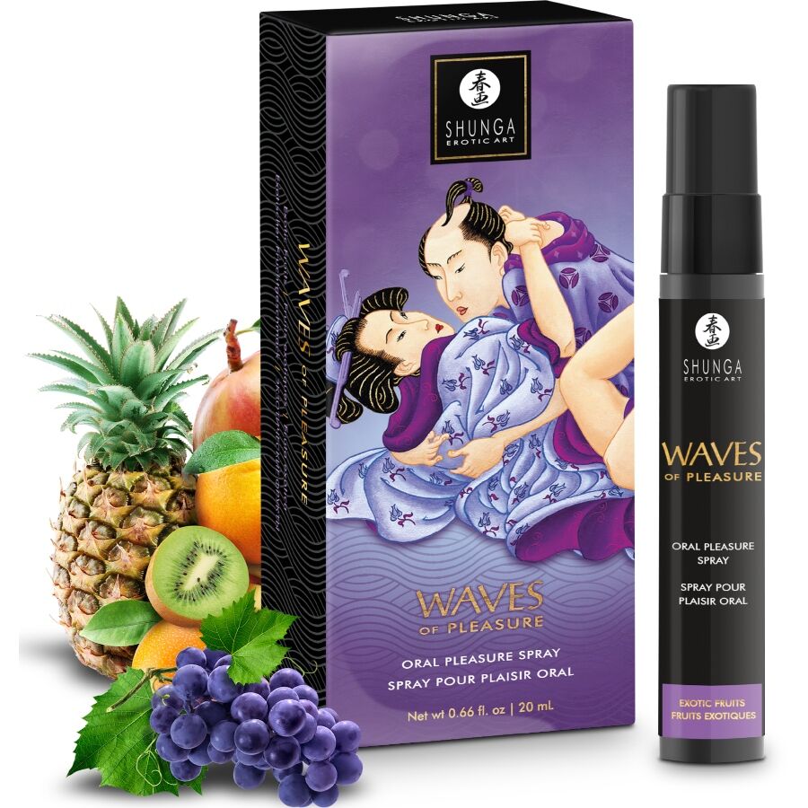 SHUNGA - WAVES PLEASURE SPRAY ORALE SEDUCENTE FRUTTI ESOTICI 20 ML - SHUNGA APHRODISIACS | Lingerie Harness Boutique