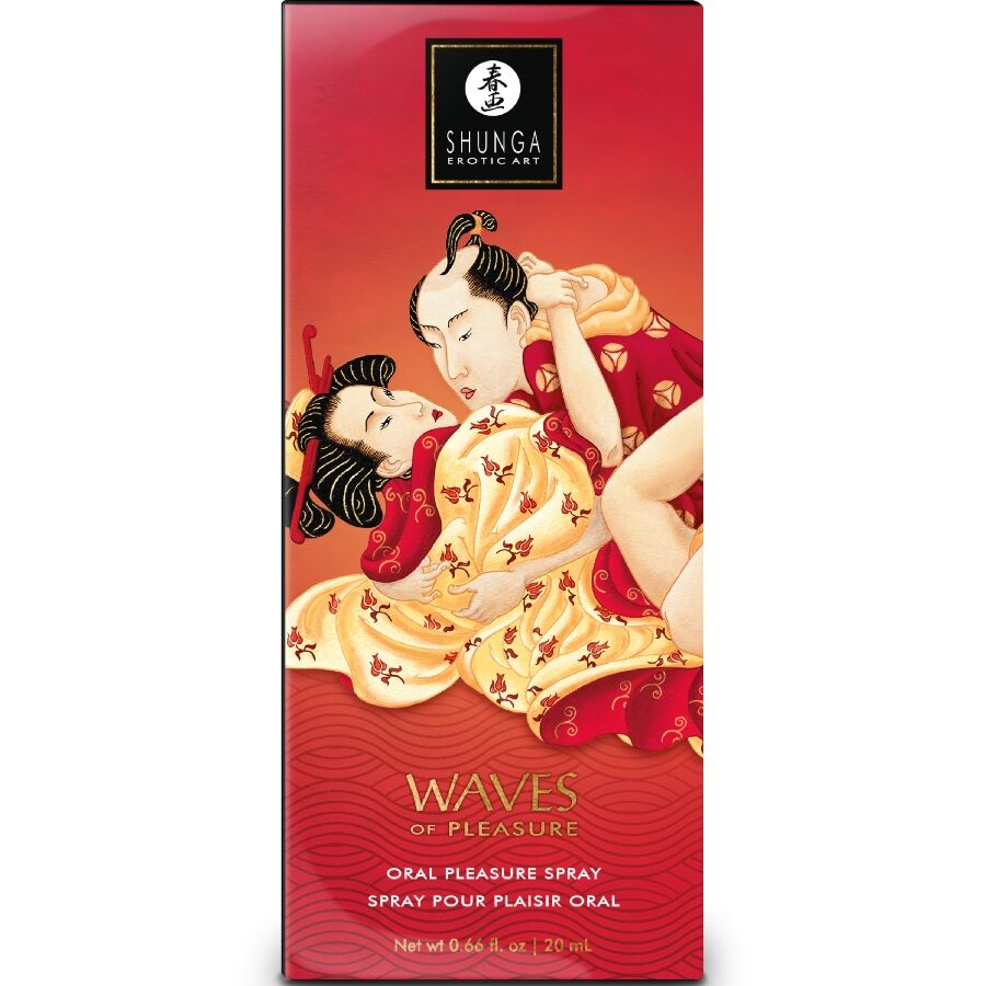 SHUNGA - WAVES PLEASURE SPRAY ORALE SEDUCENTE FRAGOLA 20 ML - SHUNGA APHRODISIACS | Lingerie Harness Boutique