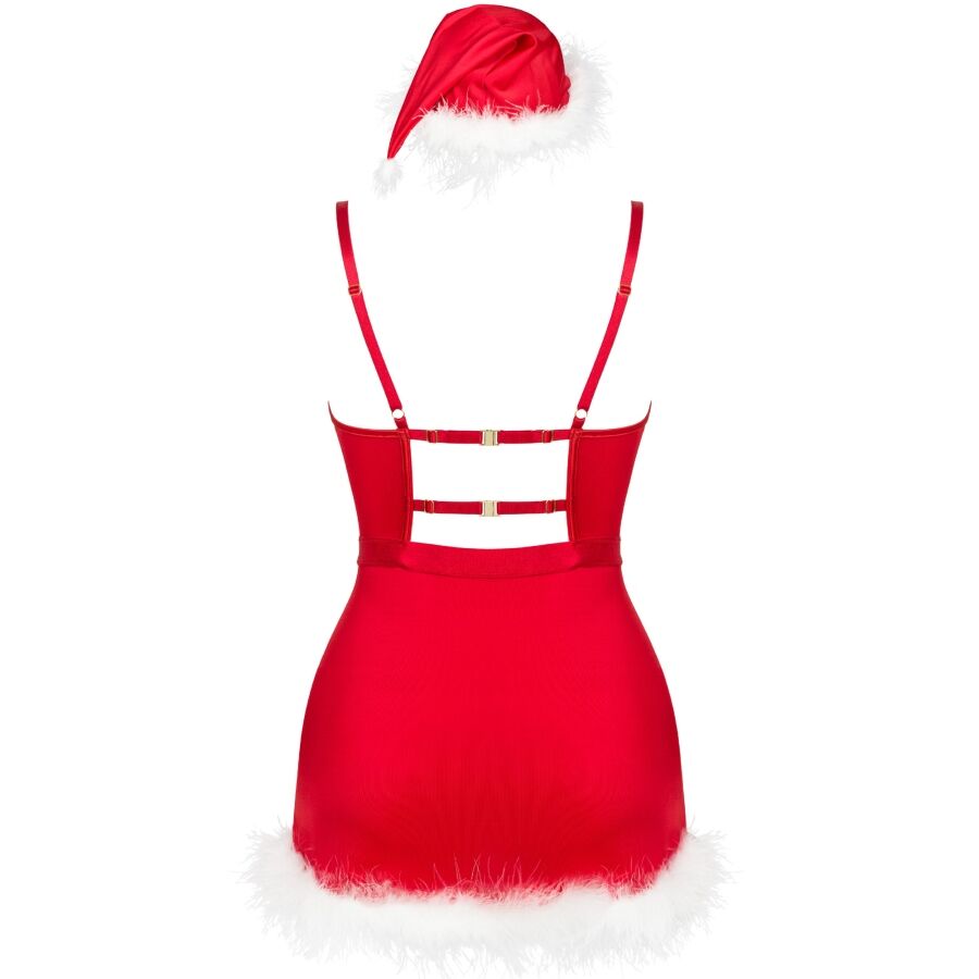 LIVCO CORSETTI FASHION - AGETHE LC 90607 CHEMISE + PERIZOMA + CAPPELLO DI NATALE L/XL - LIVCO CORSETTI SETS | Lingerie Harness Boutique