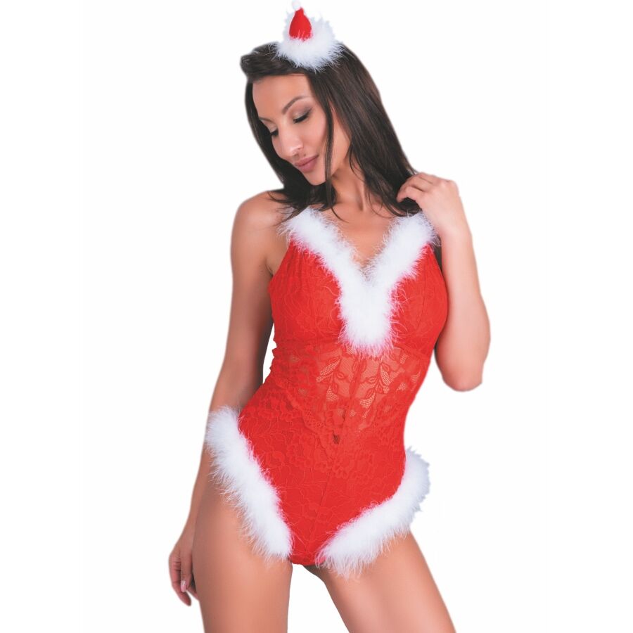 LIVCO CORSETTI FASHION - NAUGHTY SANTA LC 90706 BODY NATALIZIO S/M - LIVCO CORSETTI BODIES | Lingerie Harness Boutique