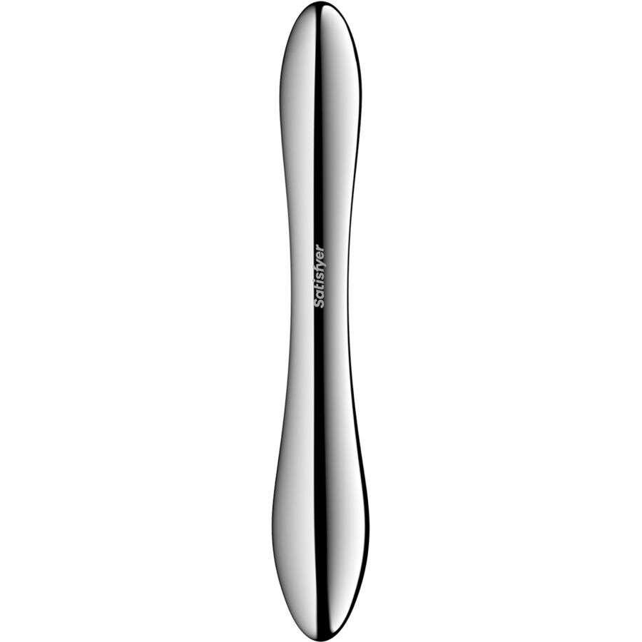 SATISFYER - DILDO A DOPPIA ESTREMITÀ IN ACCIAIO INOX PURE GRAVITY 1 - SATISFYER DILDO | Lingerie Harness Boutique