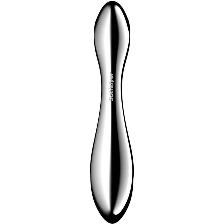 SATISFYER - DILDO A DOPPIA ESTREMITÀ IN ACCIAIO INOX PURE GRAVITY 2 - SATISFYER DILDO | Lingerie Harness Boutique