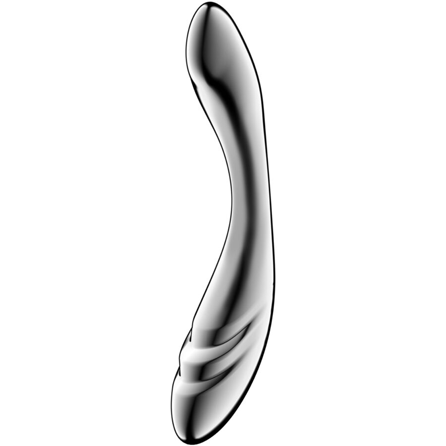 SATISFYER - DILDO A DOPPIA ESTREMITÀ IN ACCIAIO INOX PURE GRAVITY 3 - SATISFYER DILDO | Lingerie Harness Boutique