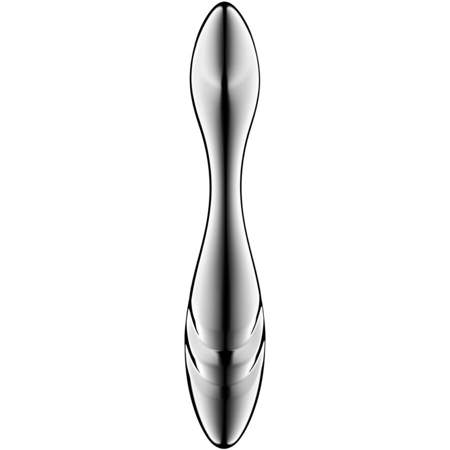 SATISFYER - DILDO A DOPPIA ESTREMITÀ IN ACCIAIO INOX PURE GRAVITY 3 - SATISFYER DILDO | Lingerie Harness Boutique