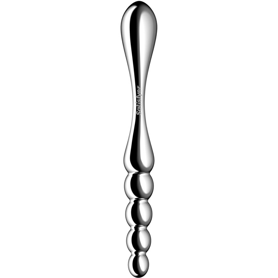 SATISFYER - DILDO A DOPPIA ESTREMITÀ IN ACCIAIO INOX STAR FORCE 1 - SATISFYER DILDO | Lingerie Harness Boutique