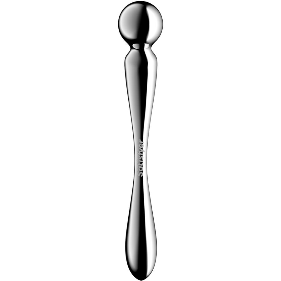 SATISFYER - DILDO A DOPPIA ESTREMITÀ IN ACCIAIO INOX STAR FORCE 2 - SATISFYER DILDO | Lingerie Harness Boutique