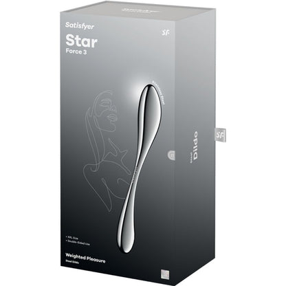 SATISFYER - DILDO A DOPPIA ESTREMITÀ IN ACCIAIO INOX STAR FORCE 3 - SATISFYER DILDO | Lingerie Harness Boutique