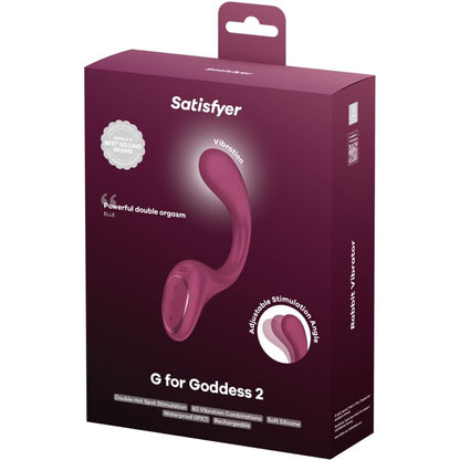 SATISFYER - G PER DEA 2 VIBRATORE CONIGLIO BOTTIGLIA BORDEAUX - SATISFYER VIBRATOR | Lingerie Harness Boutique