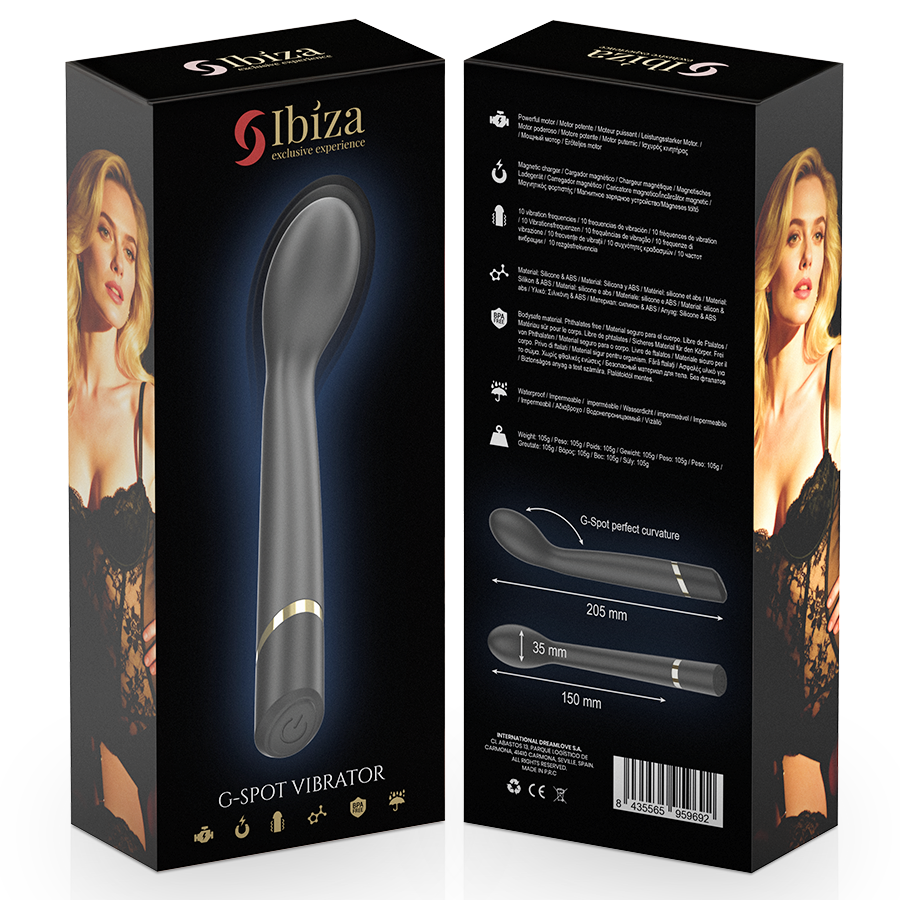 IBIZA - VIBRATORE PUNTO G 10 VIBRAZIONI RICARICABILE - IBIZA TECHNOLOGY | Lingerie Harness Boutique