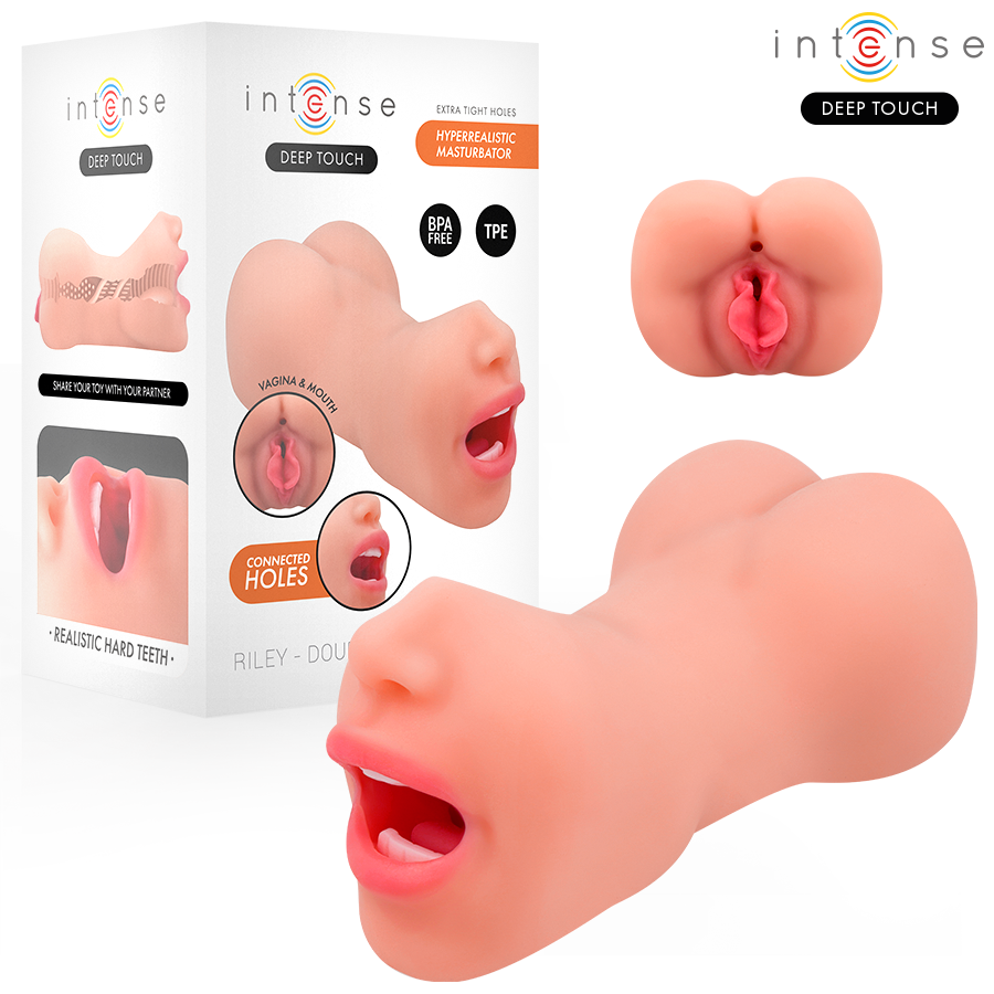 INTENSE DEEP TOUCH - MASTURBATORE RILEY A DOPPIA BOCCA E VAGINA - INTENSE DEEP TOUCH | Lingerie Harness Boutique