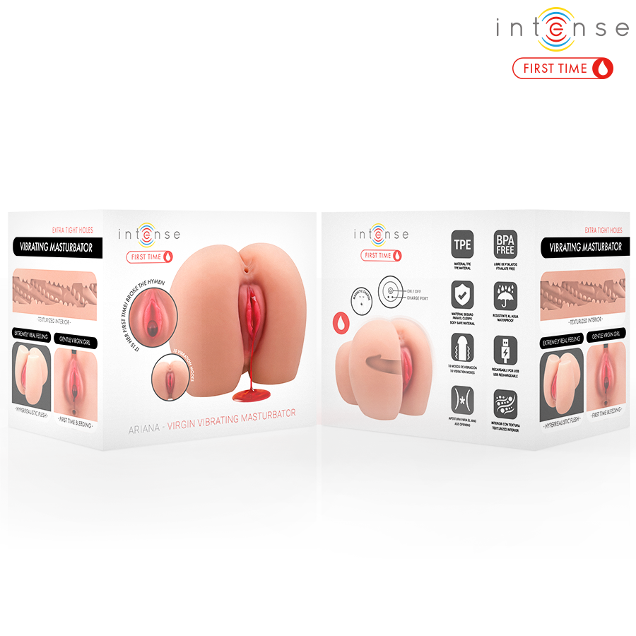 INTENSE FIRST TIME - ARIANA VIRGIN VIBRATORE MASTURBATORE CON SANGUINAMENTO - INTENSE FIRST TIME | Lingerie Harness Boutique