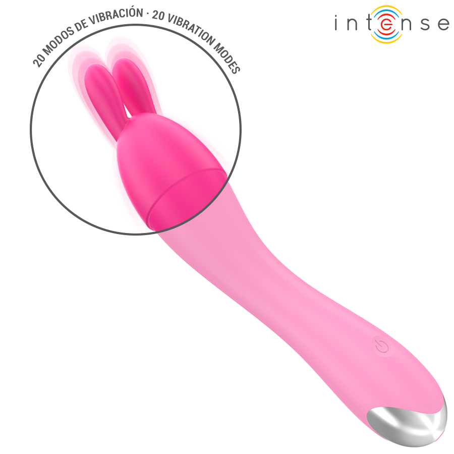 INTENSE - VIBRATORE CHER CON 20 MODALITÀ E TESTINE INTERCAMBIABILI - INTENSE FUN | Lingerie Harness Boutique