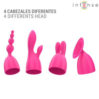 INTENSE - VIBRATORE CHER CON 20 MODALITÀ E TESTINE INTERCAMBIABILI - INTENSE FUN | Lingerie Harness Boutique