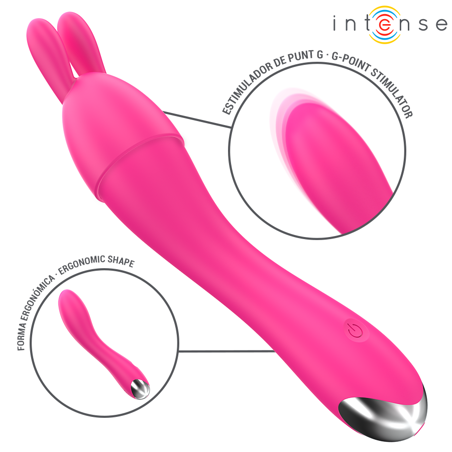 INTENSE - VIBRATORE CHER CON 20 MODALITÀ E TESTINE INTERCAMBIABILI - INTENSE FUN | Lingerie Harness Boutique
