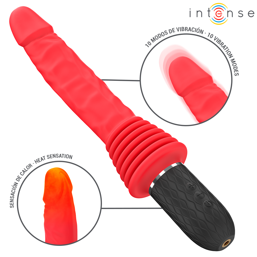 INTENSE - CYNTHIA VIBRATORE A SPINTA CON TELECOMANDO E CALORE - INTENSE FUN | Lingerie Harness Boutique