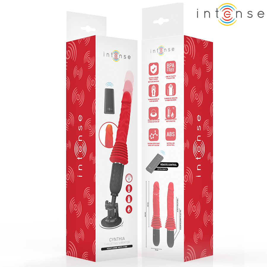 INTENSE - CYNTHIA VIBRATORE A SPINTA CON TELECOMANDO E CALORE - INTENSE FUN | Lingerie Harness Boutique