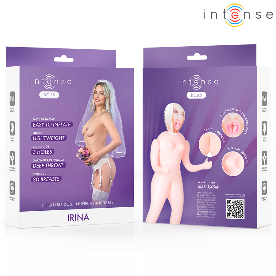 INTENSE DOLLS - IRINA BAMBOLA GONFIABILE CON TRE ORIFIZI - INTENSE DOLLS | Lingerie Harness Boutique