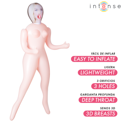 INTENSE DOLLS - BAMBOLA GONFIABILE INGRID CON TRE ORIFIZI - INTENSE DOLLS | Lingerie Harness Boutique