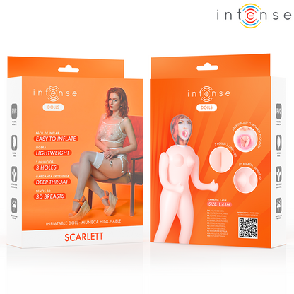 INTENSE DOLLS - SCARLETT BAMBOLA GONFIABILE CON TRE ORIFIZI - INTENSE DOLLS | Lingerie Harness Boutique