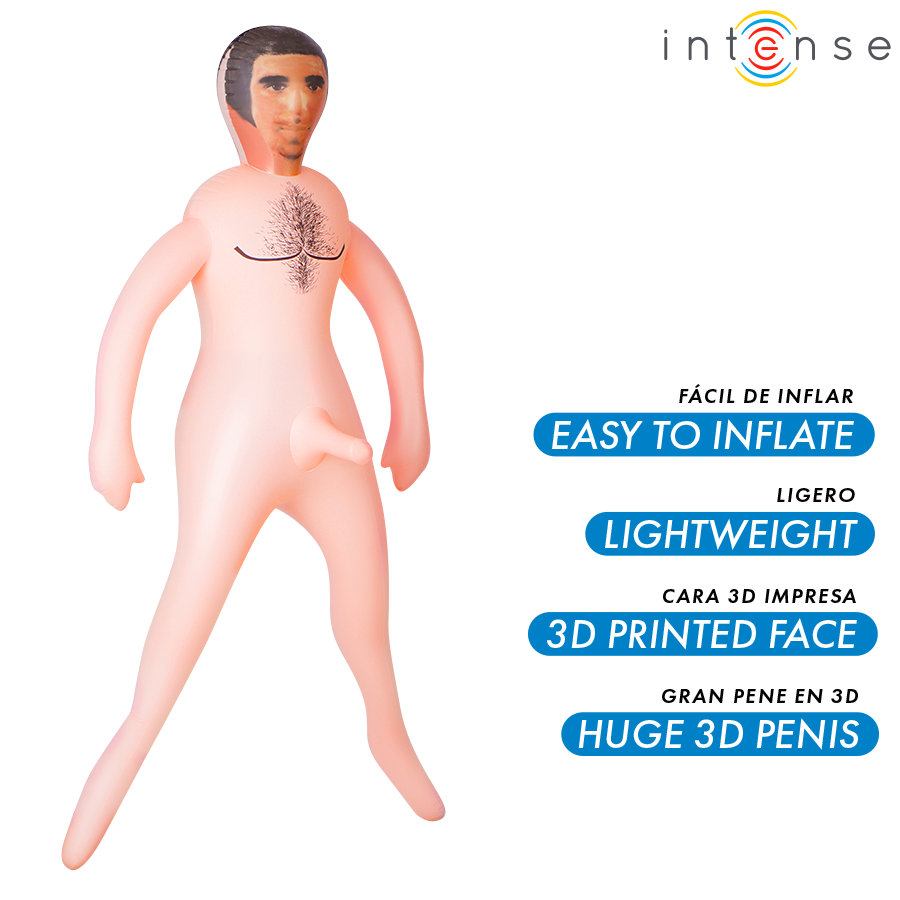 INTENSE DOLLS - BAMBOLA GONFIABILE ANTHONY CON PENE 3D - INTENSE DOLLS | Lingerie Harness Boutique