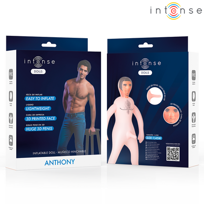 INTENSE DOLLS - BAMBOLA GONFIABILE ANTHONY CON PENE 3D - INTENSE DOLLS | Lingerie Harness Boutique