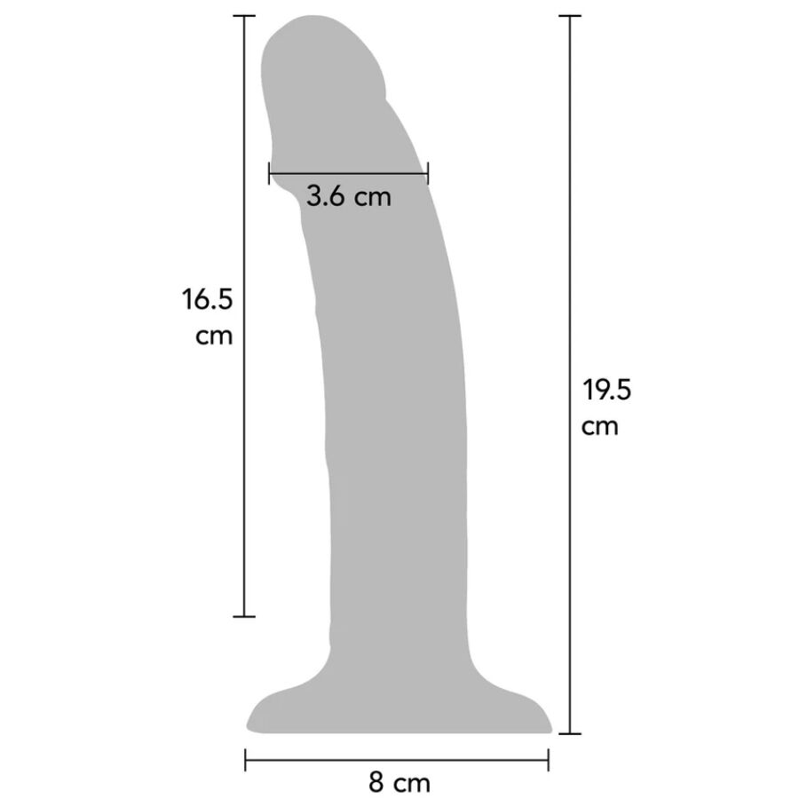 GET REAL - DILDO VIBRANTE IN SILICONE REALISTICO VIOLA 19,5 CM - GET REAL | Lingerie Harness Boutique