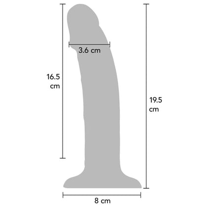 GET REAL - DILDO VIBRANTE IN SILICONE REALISTICO TRASPARENTE 19,5 CM - GET REAL | Lingerie Harness Boutique
