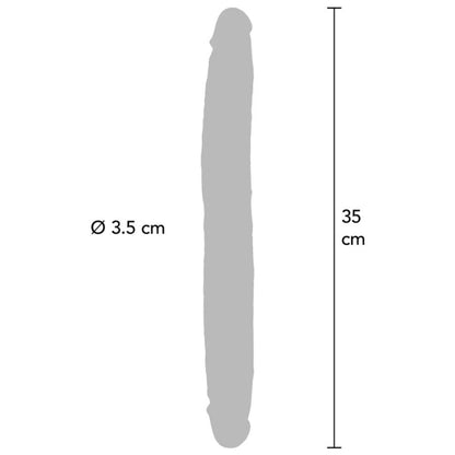 GET REAL - DILDO IN SILICONE A DOPPIA ESTREMITÀ CARAMELLO 35 CM - GET REAL | Lingerie Harness Boutique