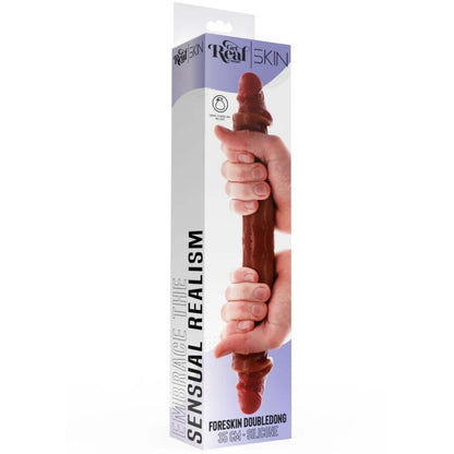 GET REAL - DILDO IN SILICONE A DOPPIA ESTREMITÀ CARAMELLO 35 CM - GET REAL | Lingerie Harness Boutique